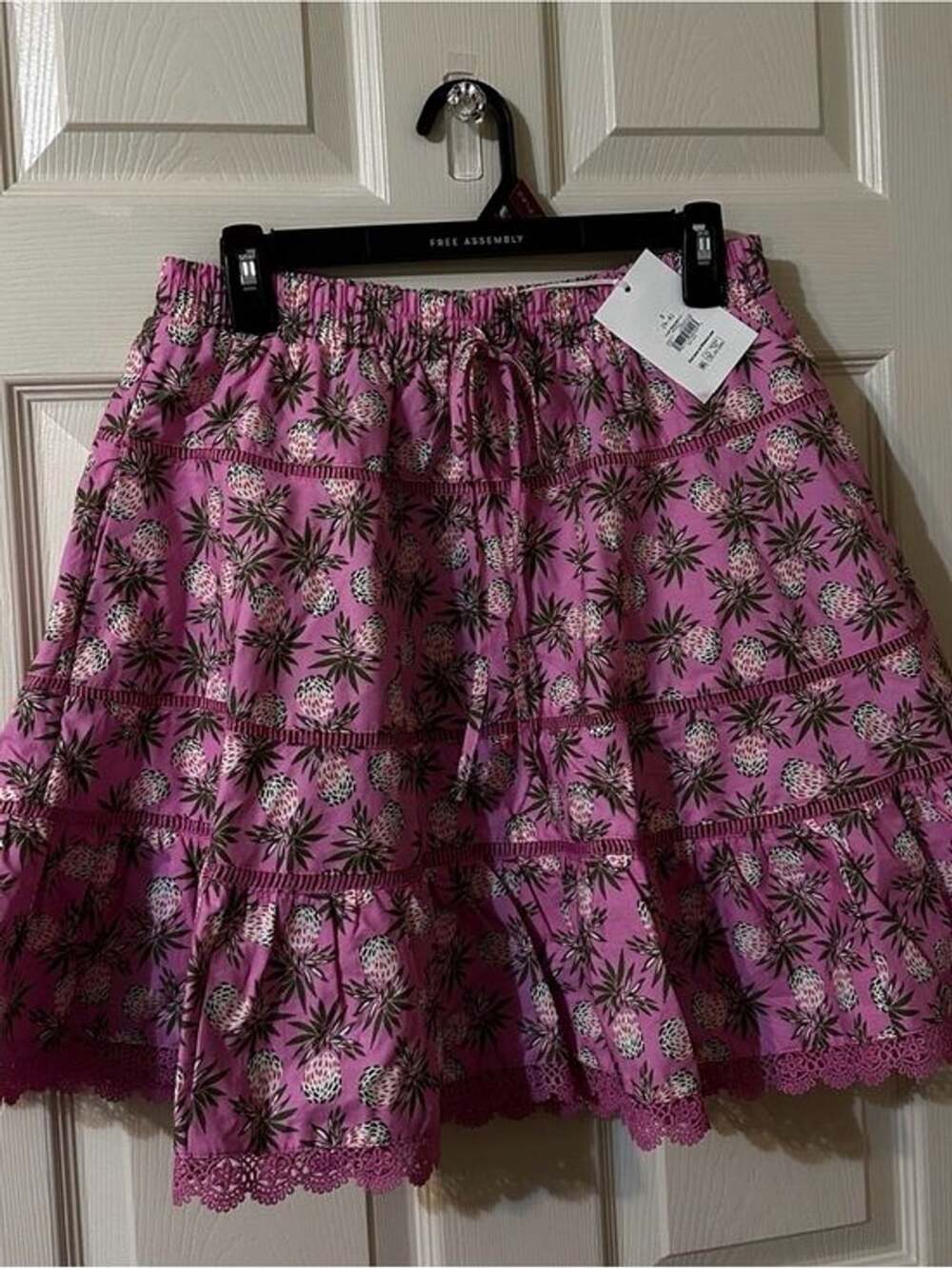 Pink Pineapple Tiered A-Line Skirt